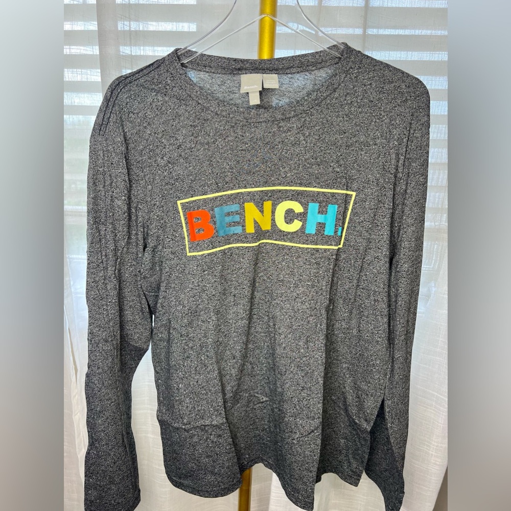 Bench Long Sleeve Gray Shirt with Logo, Sz L